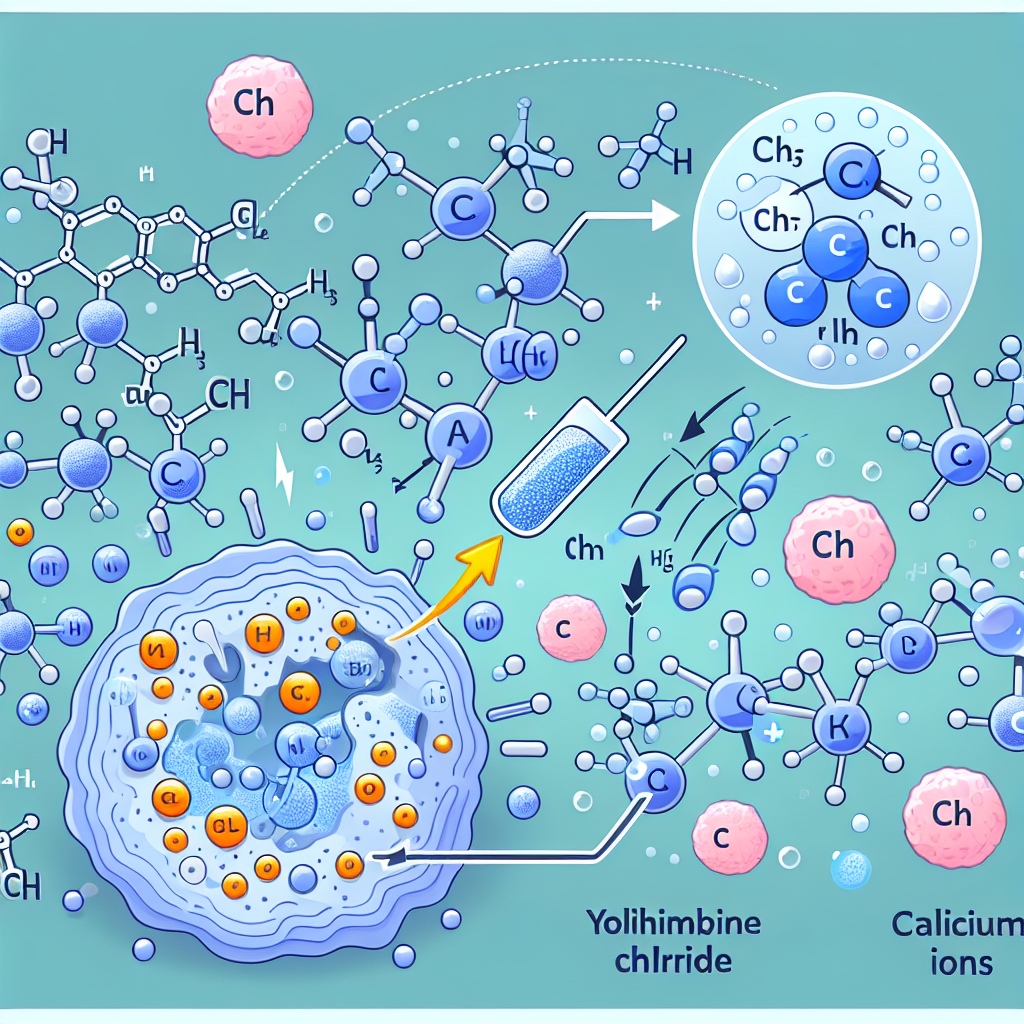 Comment le chlore de yohimbine affecte-t-il la concentration de calcium dans les cellules ?