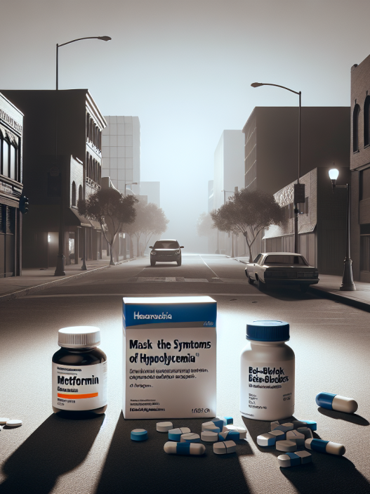 Metformine et bêta-bloquants : masque de symptômes d’hypoglycémie (en association)