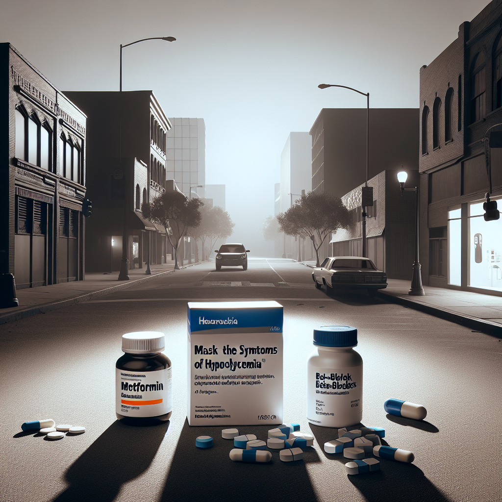 Metformine et bêta-bloquants : masque de symptômes d’hypoglycémie (en association)